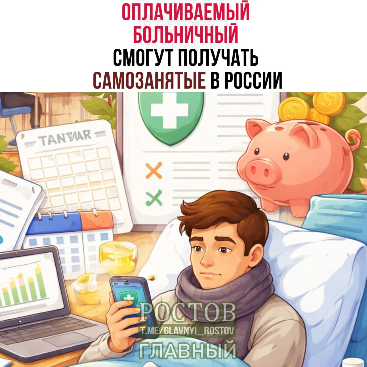 Самозанятые смогут оформлять оплачиваемые больничные: предусмотрены выплаты 35 и 50 тыс. рублей при разных размерах ежемесячных взносов. Оформление — через «Мой налог», «Госуслуги» или СФР.