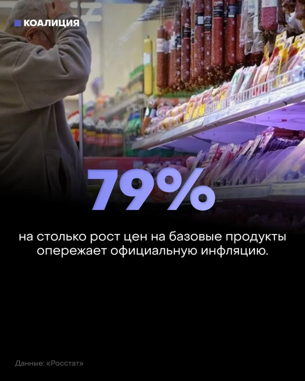 За январь–июль базовый набор подорожал на 8,5% при инфляции около 4,75%. Овощи выросли на 27–36%, сахар — 26%, курица и рыба — около 11%. Еда занимает почти 40% расходов семей; люди экономят, сокращая покупки в магазинах рядом с домом. С начала 2022 года минимальный набор подорожал примерно в 1,5 раза; около 45% россиян отмечают сильный рост цен на мясо и птицу. Часть накоплений держите наличными на случай перебоев с банками, картами или связью.